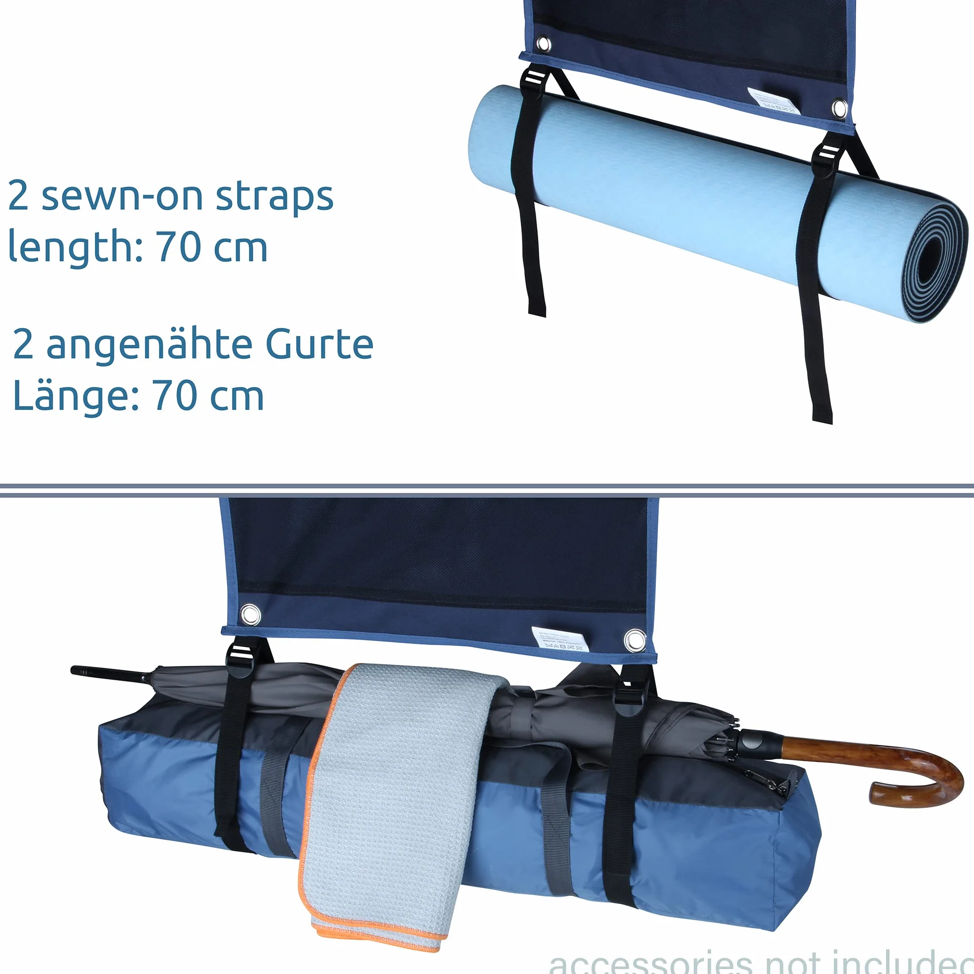 your GEAR Caravan Organizer Shoe - Estantería colgante para tienda de campaña, toldo, caravana, 140 x 45 cm, 10 compartimentos