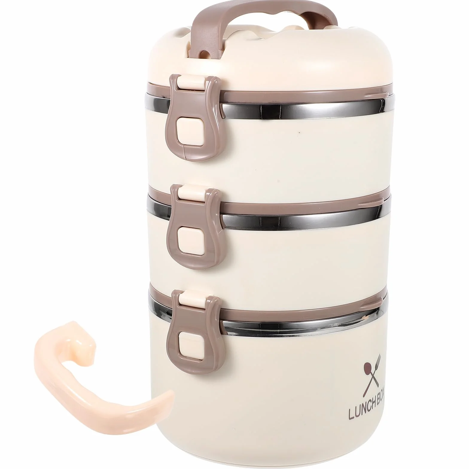 Kichvoe Fiambrera Térmica de Acero Inoxidable de 3.25l Tapa a Prueba de Derrames y Diseño Sellado, Adecuado para Estudiantes y Trabajadores en Oficina