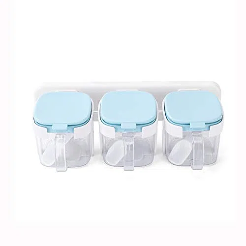 XYNSNDB GaRcan Caja de condimentos montada en la Pared, Tarro de condimentos para Sal de Cocina, Caja de Especias para el hogar, contenedor de Almacenamiento, tarros de condimentos para Especias,