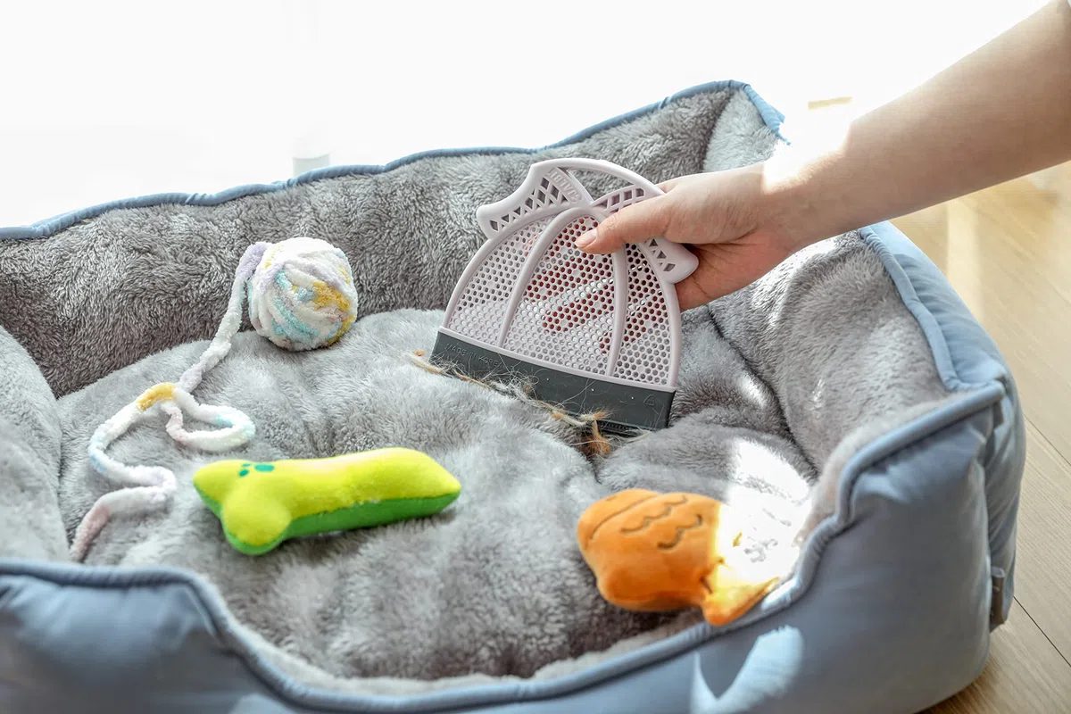 Broombi - Removedor de pelo para mascotas, limpia pelusa, polvo, cabello humano, hoja de silicona reutilizable que elimina el pelo de perro y gato, piel de animal, para muebles, alfombras, tela, ropa,