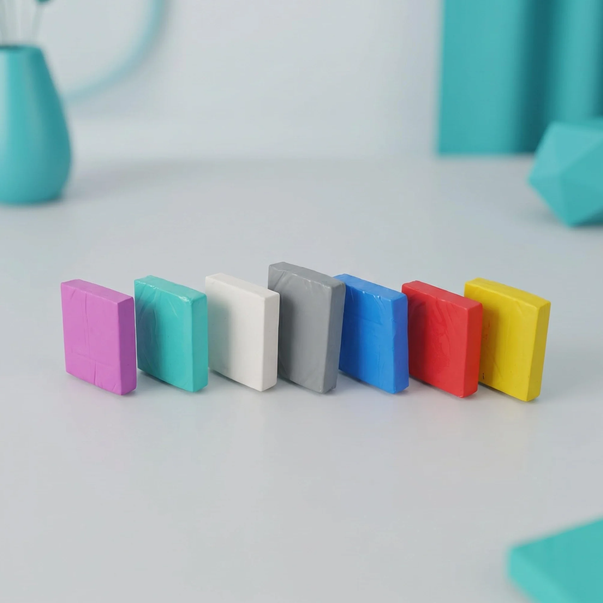 OUNONA 60 gomas de borrar moldeables, suaves y coloridas para arte - Material escolar para artistas, estudiantes, oficina, tareas, exámenes, profesores, dibujo y diseño.