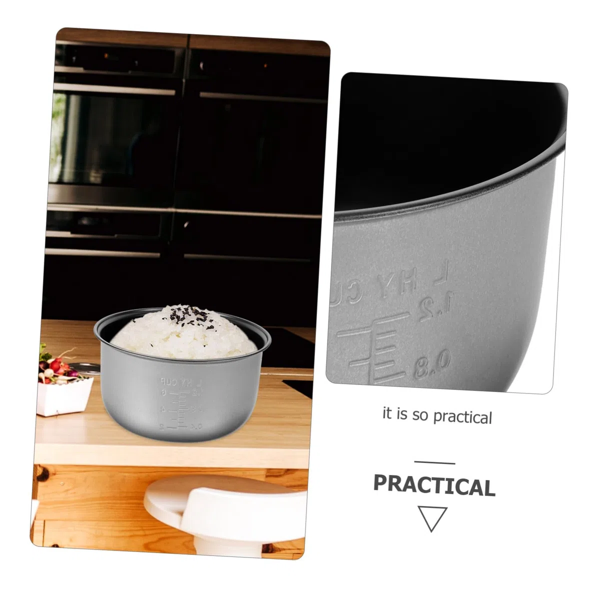 CLISPEED Olla Interior para Olla Arrocera Eléctrica 3l Revestimiento Antiadherente y Gran Capacidad, Accesorio de Cocina Multifunción para Cocinar Arroz y Sopa Hogar Varios Estilos
