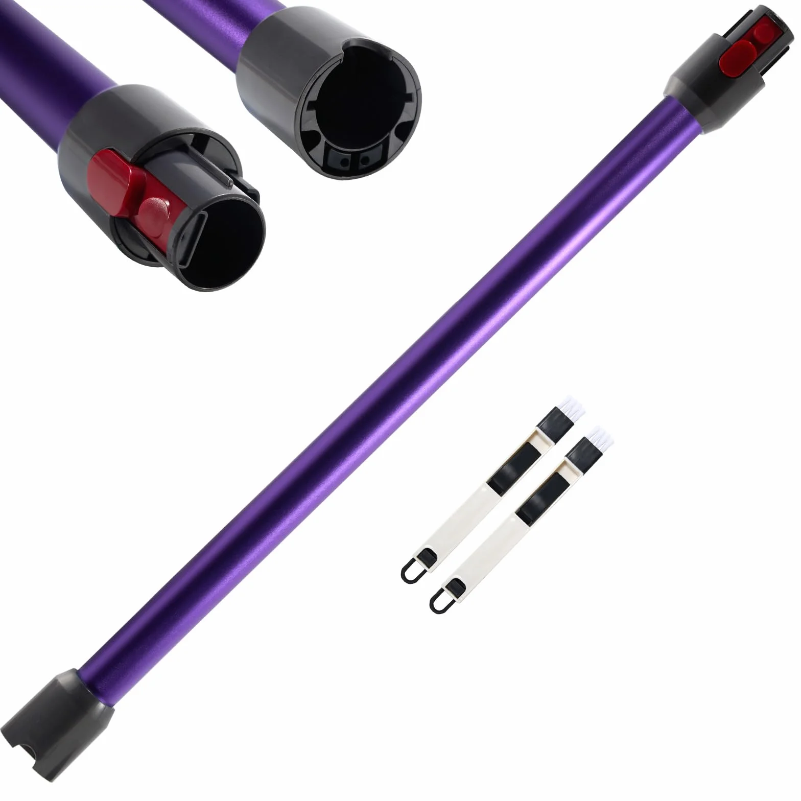 Cheerhom Tubo Telescópico Rígido Compatible para Dyson V7 V8 V10 V11 V15, Aluminio, 73 CM, Morado, 1 Unidad