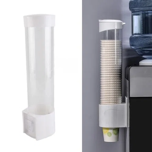 Dispensador de Almacenamiento de Taza de Papel Antipolvo para Tomar un Recipiente Conveniente de 50 cm y 50 Tazas
