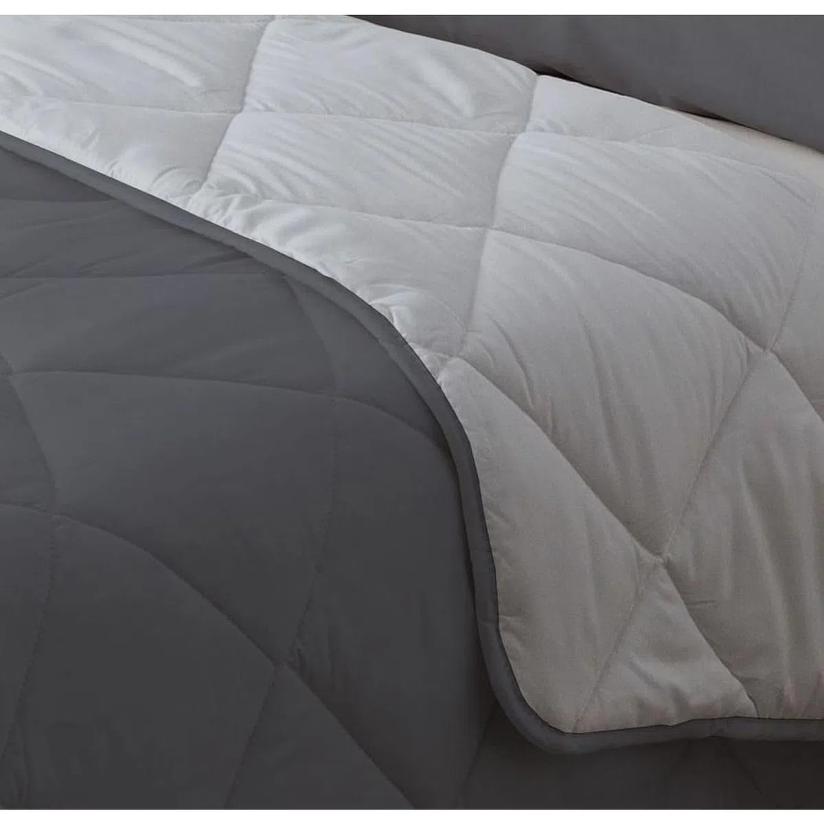 Donegal Collections Edredón Nórdico Cama 150/160-240x220 cm Reversible Bicolor Gris Oscuro/Gris Claro - Relleno Nórdico Invierno/Otoño 300 gr/m² - Funda Nórdica Ligera 100% Fibra y Antiácaros