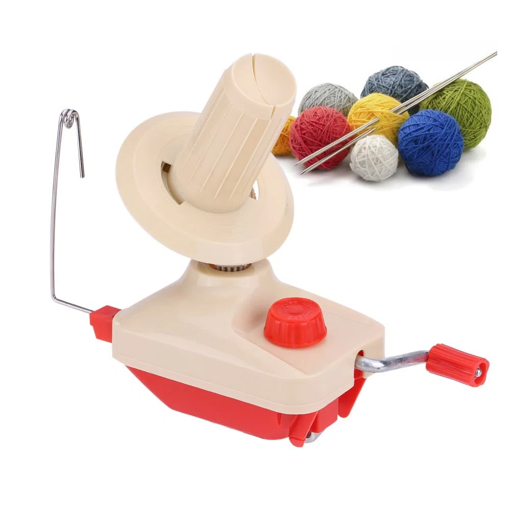 Bobinadora de bolas de hilo operada a mano, rollo de hilo de hilo de fibra, hilo de lana, soporte de bobinadora de bolas, accesorios de costura para DIYCraft