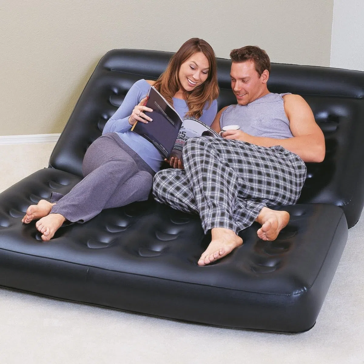 Sofá Hinchable Bestway Extra Confortable Chaise Lounger 165x84x79 cm