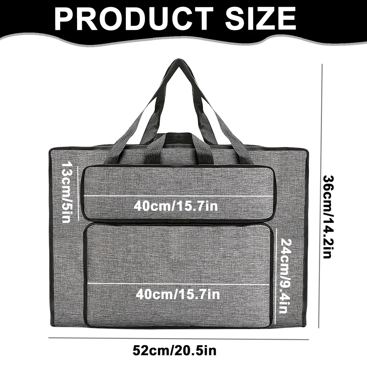 Bolsa de transporte para tablero de dibujo, organizador de bloc de dibujo, impermeable, portátil con correa para el hombro, para artistas de bocetos