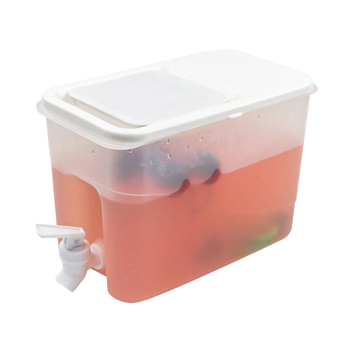 Dispensador de bebidas de 4 litros con grifo, dispensador de agua para nevera con espiga a prueba de fugas, dispensador de bebidas frías de plástico para bebidas de fiesta, jugo, té helado,