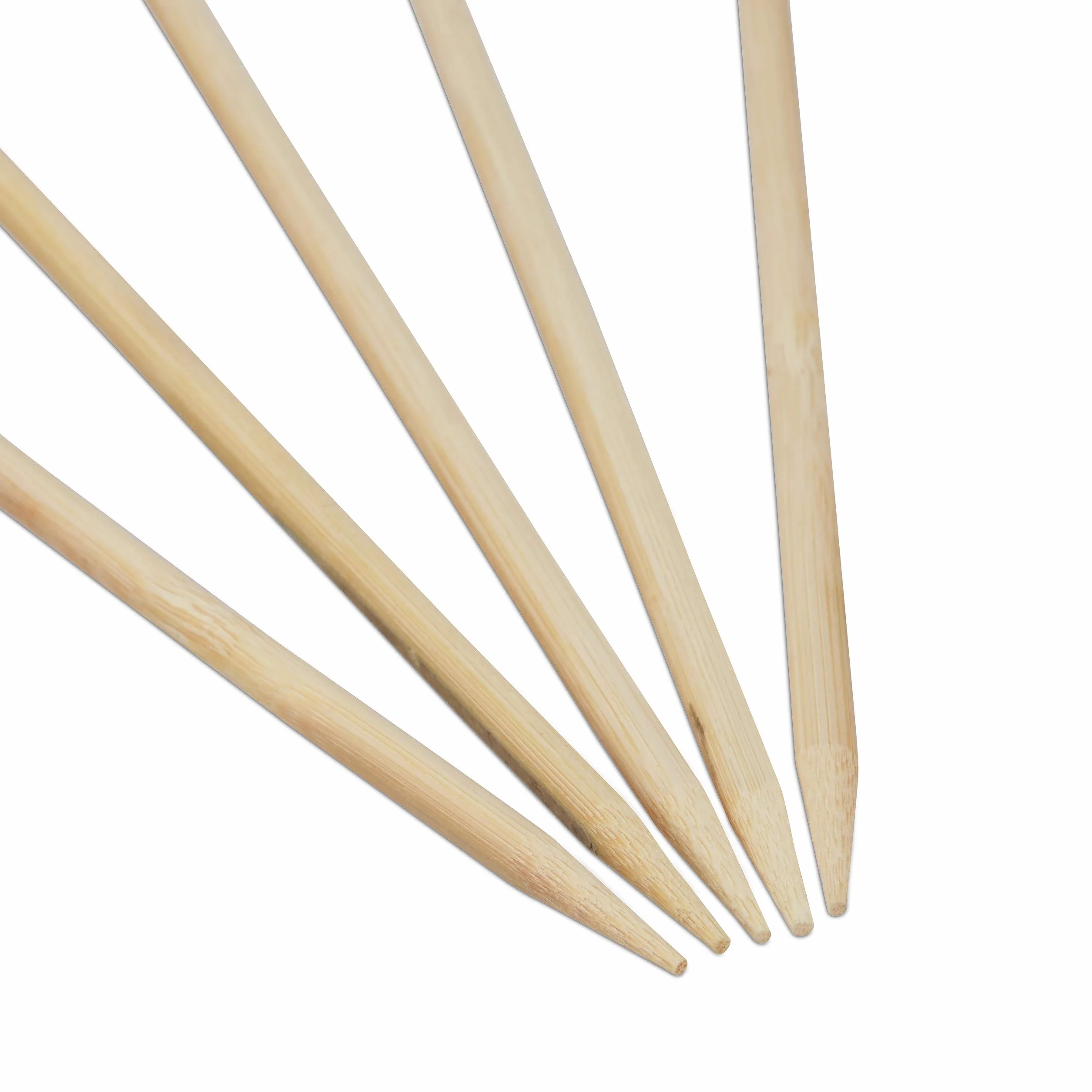 Relaxdays Pinchos de Madera, Set 300, Palillos Largos, 40 cm, Palos de Bambú para Pinchos, Ø 4 mm, marrón Natural