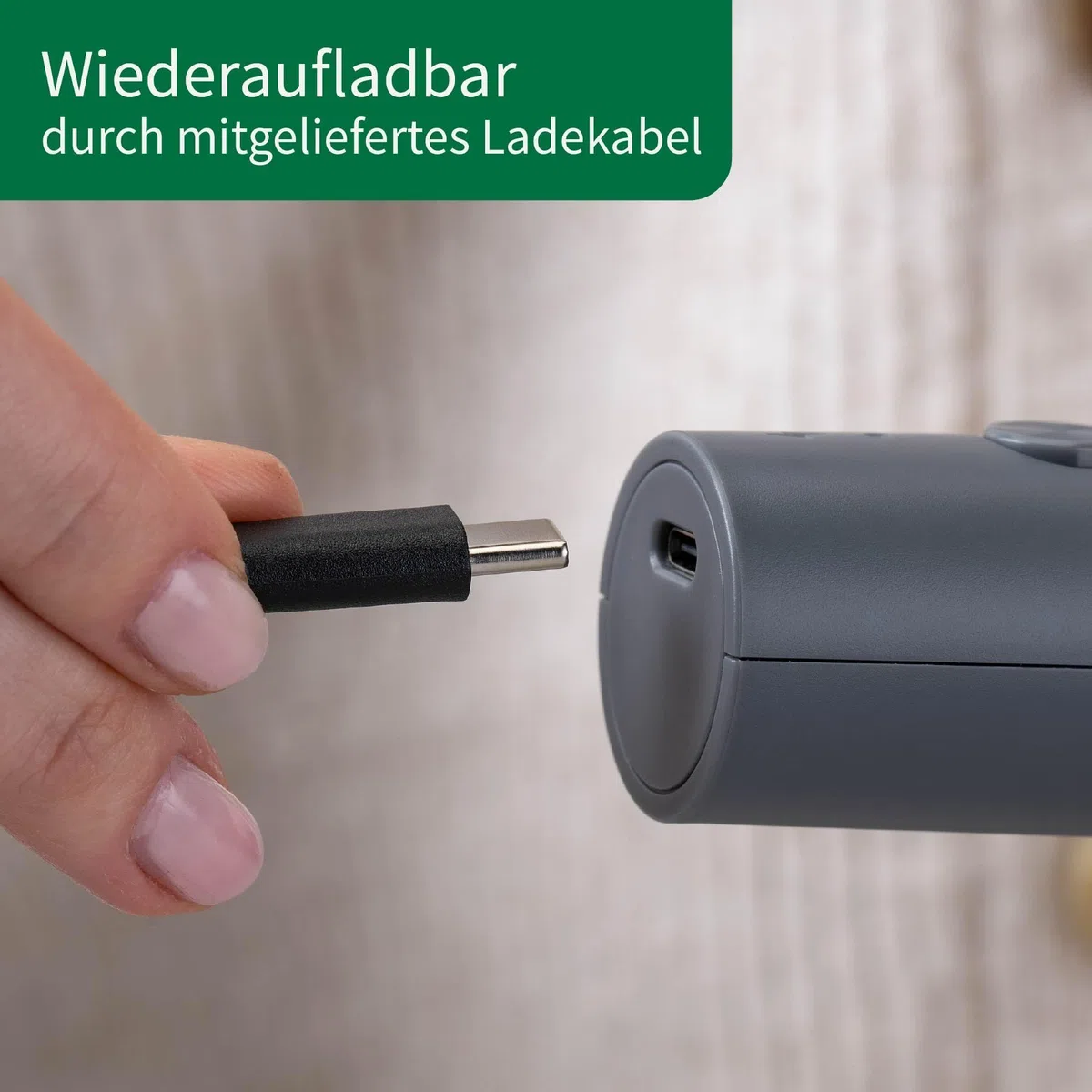 Chef Meet Fackelmann - Espumador de leche eléctrico (incluye 2 batidores de varilla, recargable por USB-C, 3 velocidades), color gris oscuro