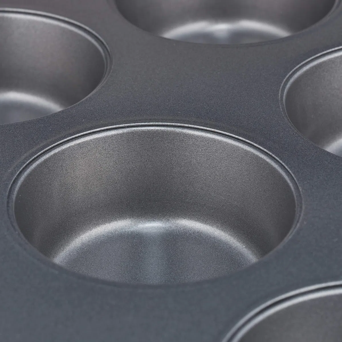 Relaxdays Moldes Magdalenas, Set 2, Bandejas para 12 Muffins y Cupcakes, Antiadherentes, Acero al Carbono, 6,5cm Ø, Gris