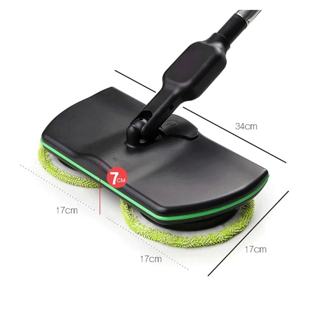 Mopa Giratoria Eléctrica de Limpieza,Mopa Spinning Recargable,Pulidora de Suelos con Mango Ajustable para Limpiar y Encerar Pisos de Madera Noble y Laminados