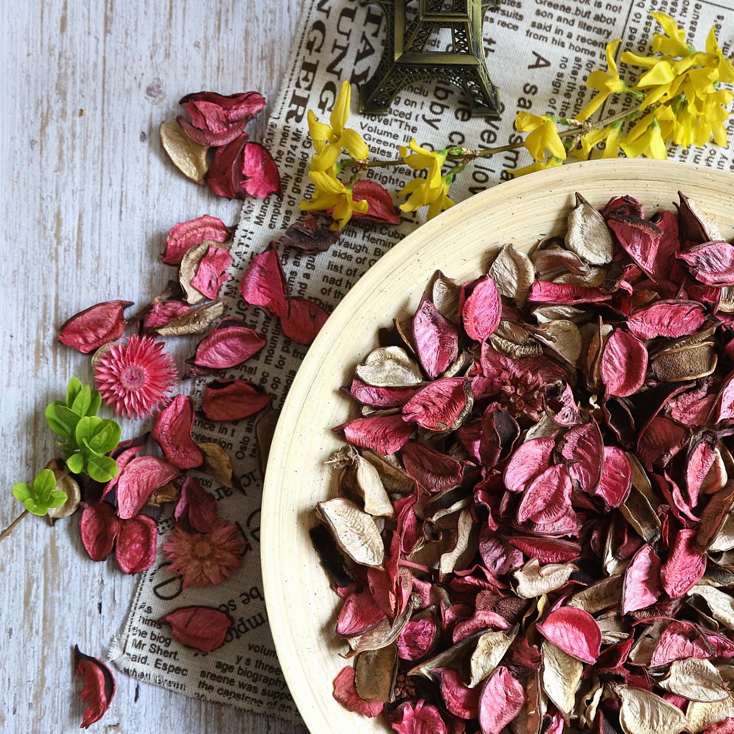Qingbei Rina 2 Bolsas Potpourri Rose, 240 g de Flores secas, decoración de la Olla Fragancia Fragancia Flower Flower Table Centerpiece, bolsita de Perfume, decoración del jarrón de tazón