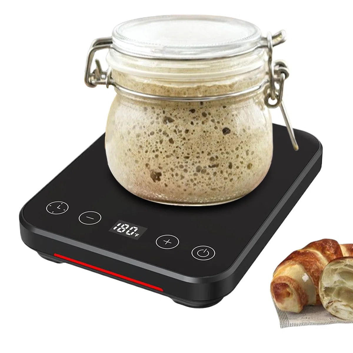 Calentador para Madre, Herramienta de Fermentación para Cocina, Alfombrilla de Fermentación con Temperatura Controlada y Temporizador para Pan, Queso, Café, Cocina y Casa