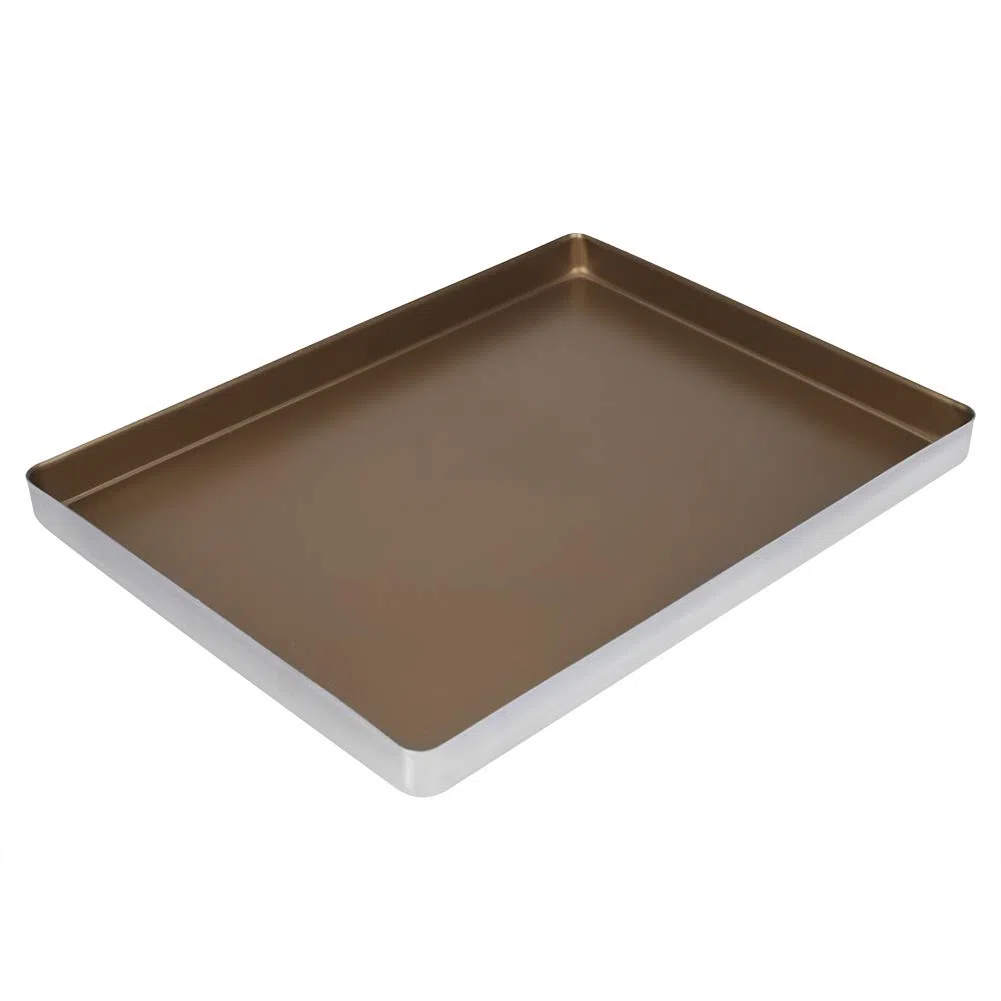 Bandeja para hornear de aluminio bandeja de horno para tartas bandeja para pasteles bandeja rectangular 40 x 30 x 3 cm resistente al calor y antiadherente para repostería y horneado