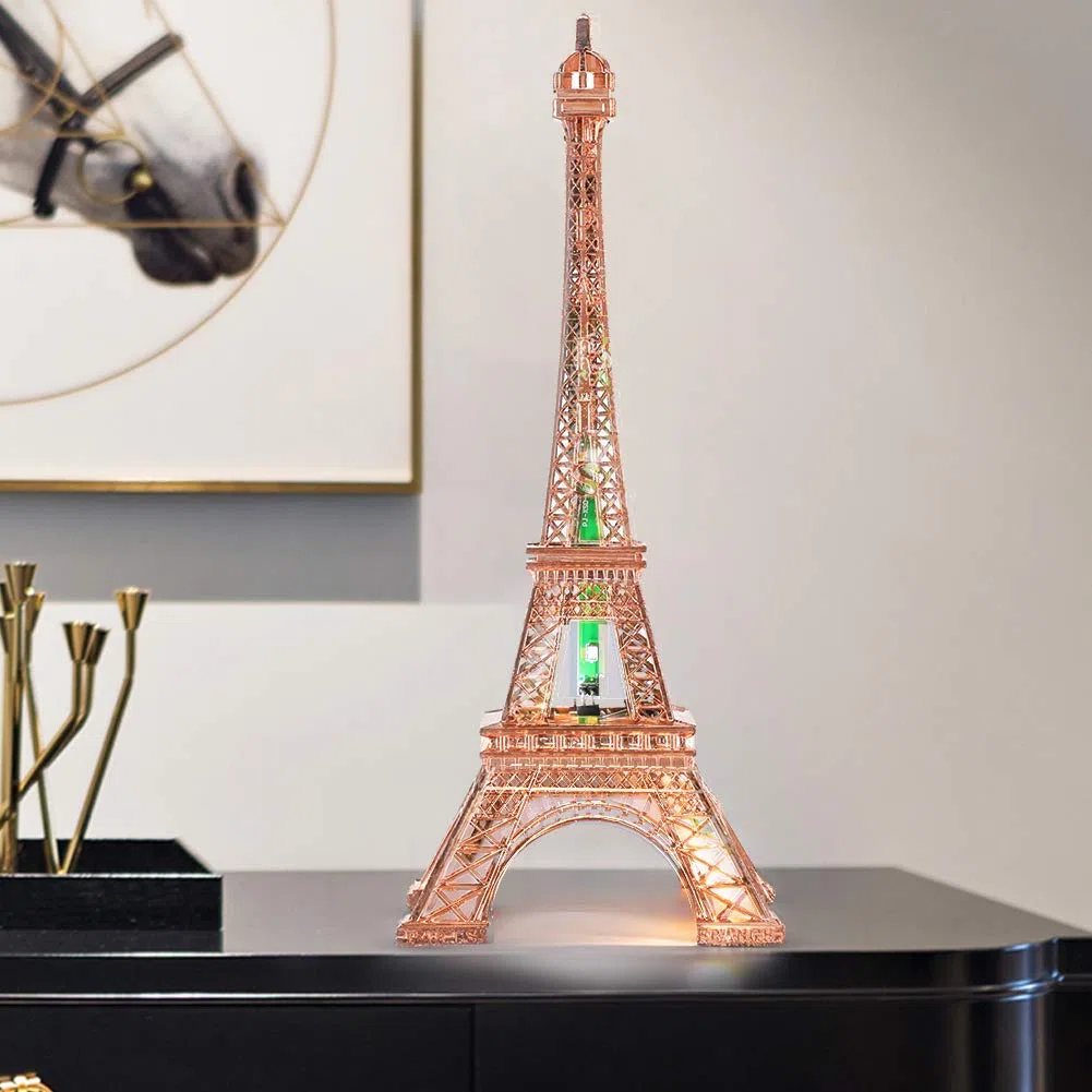 Réplicas De La Torre Eiffel, Lampe De La Tour Eiffel, Luces De Pared, Torre De Luz LED Luminosa Hermosa Decoración del Hogar Modelo De Metal Artesanía Regalo Ornamento