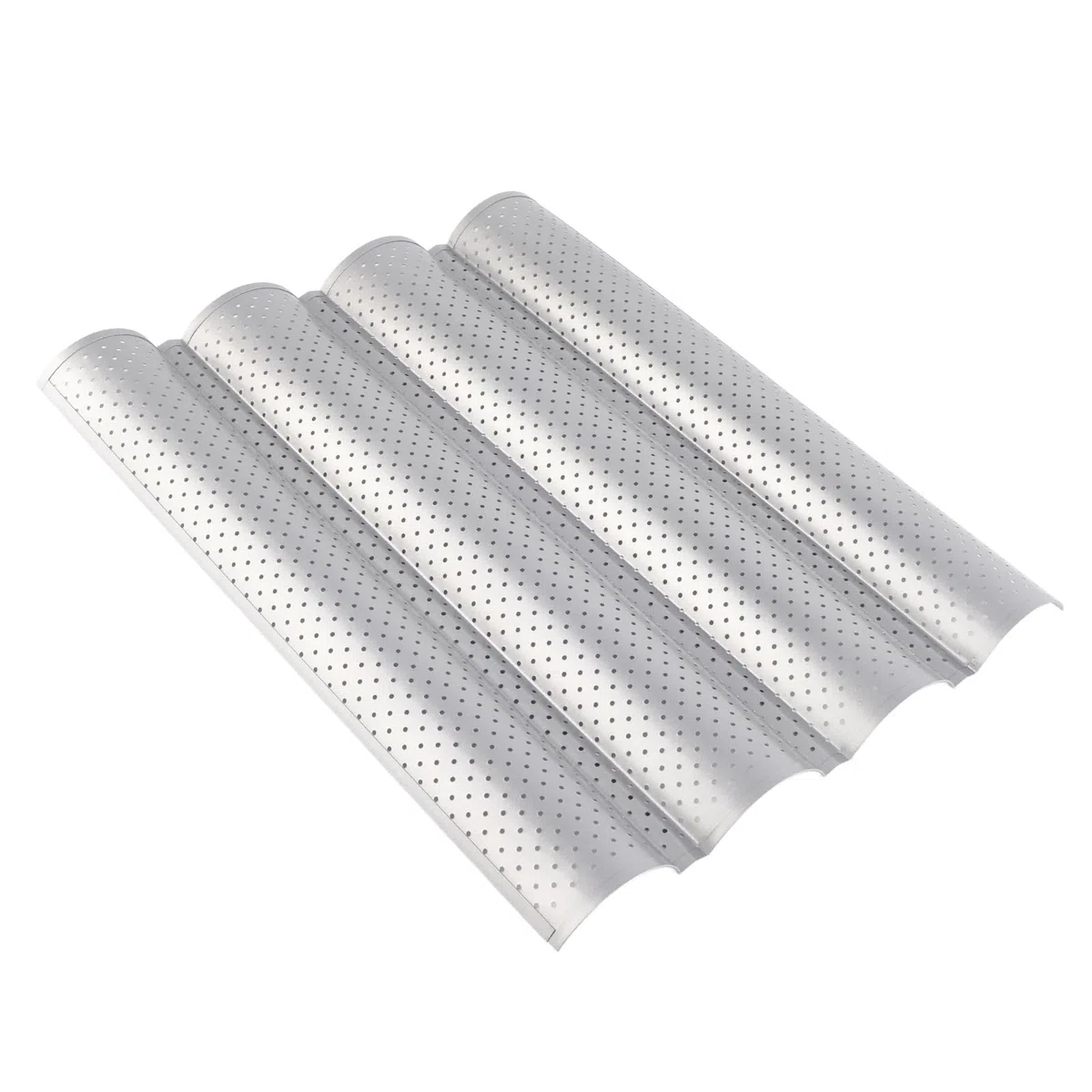 HEEPDD Moldes para hornear acero inoxidable antiadherente, múltiples ranuras y ondas, bandeja para pan francés y repostería, resistente y fácil limpieza, for uso profesional y doméstico