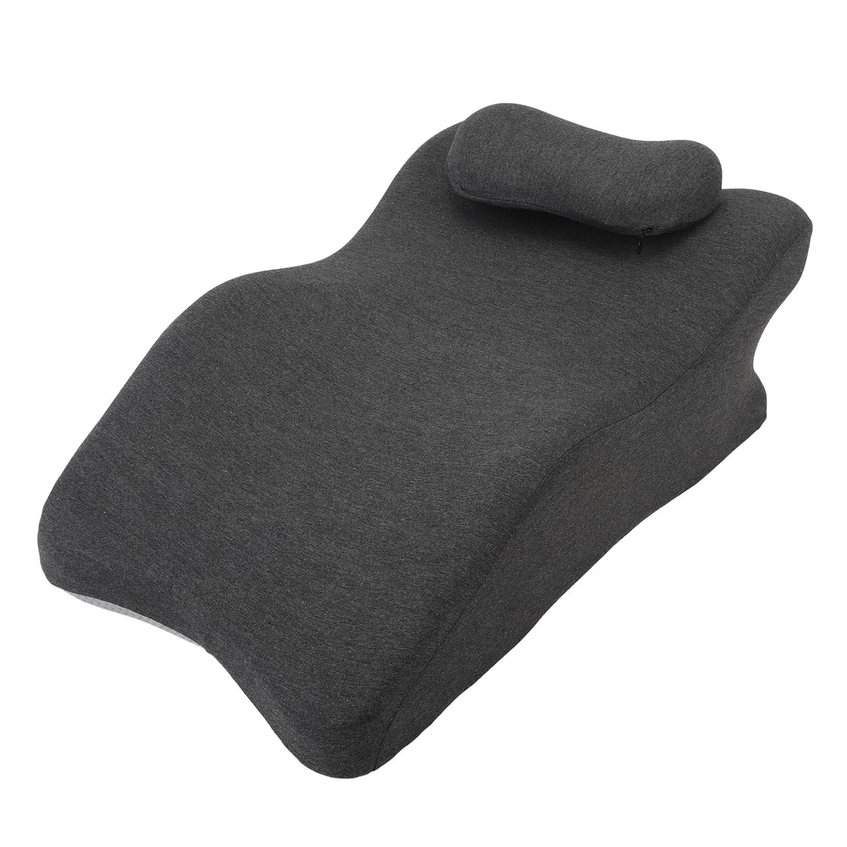 Pongnas Almohada de Cojín Elevador de Piernas para el Hogar y el Salón - Almohada de Descanso de Piernas Premium con Funda de Franela Extraíble (Gris Oscuro)