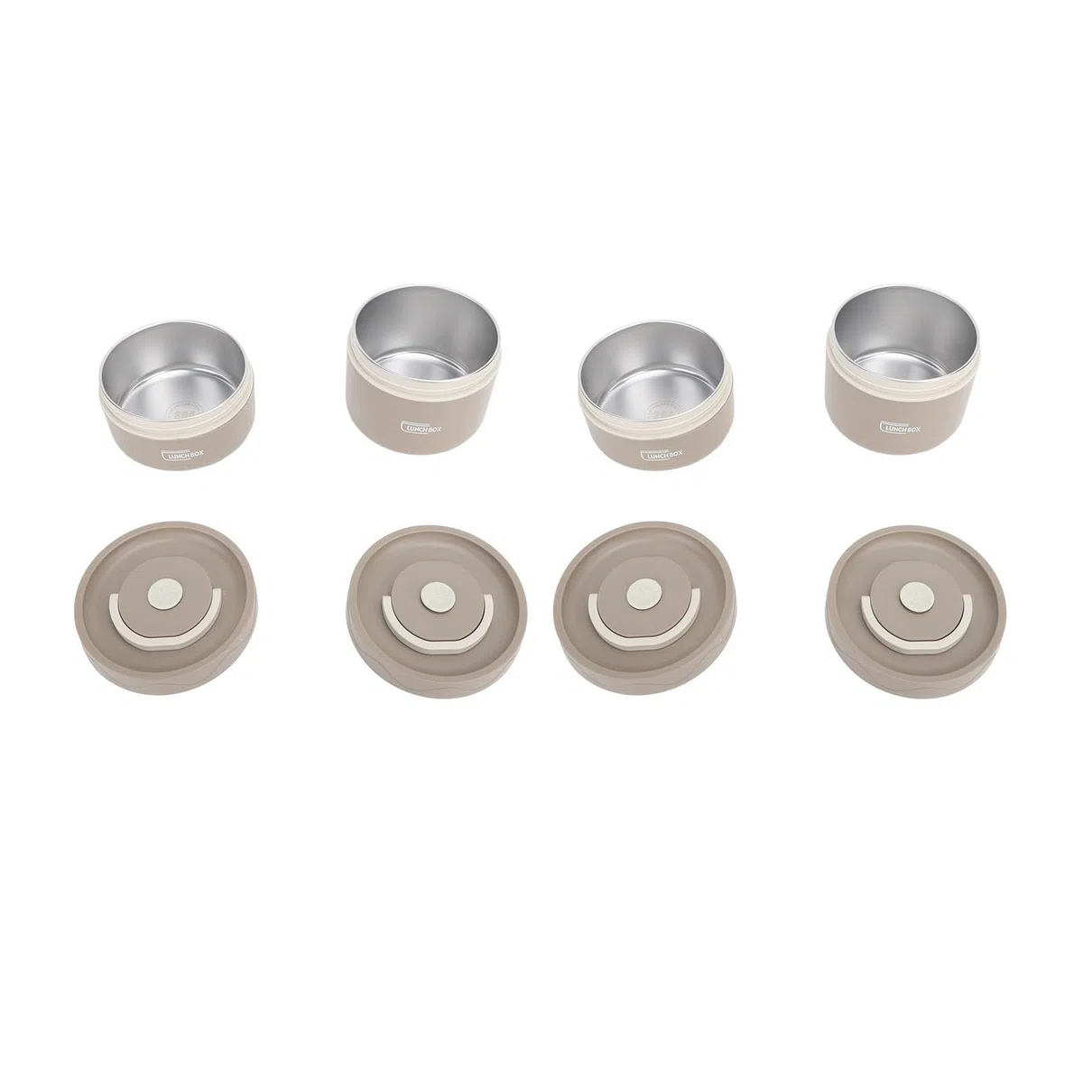 Caja térmica ,fácil de limpiar ,portátil ,contenedor de alimentos aislado de acero inoxidable 304 ,conservación de calor multifuncional con bolsa térmica para la escuela (4 piezas)