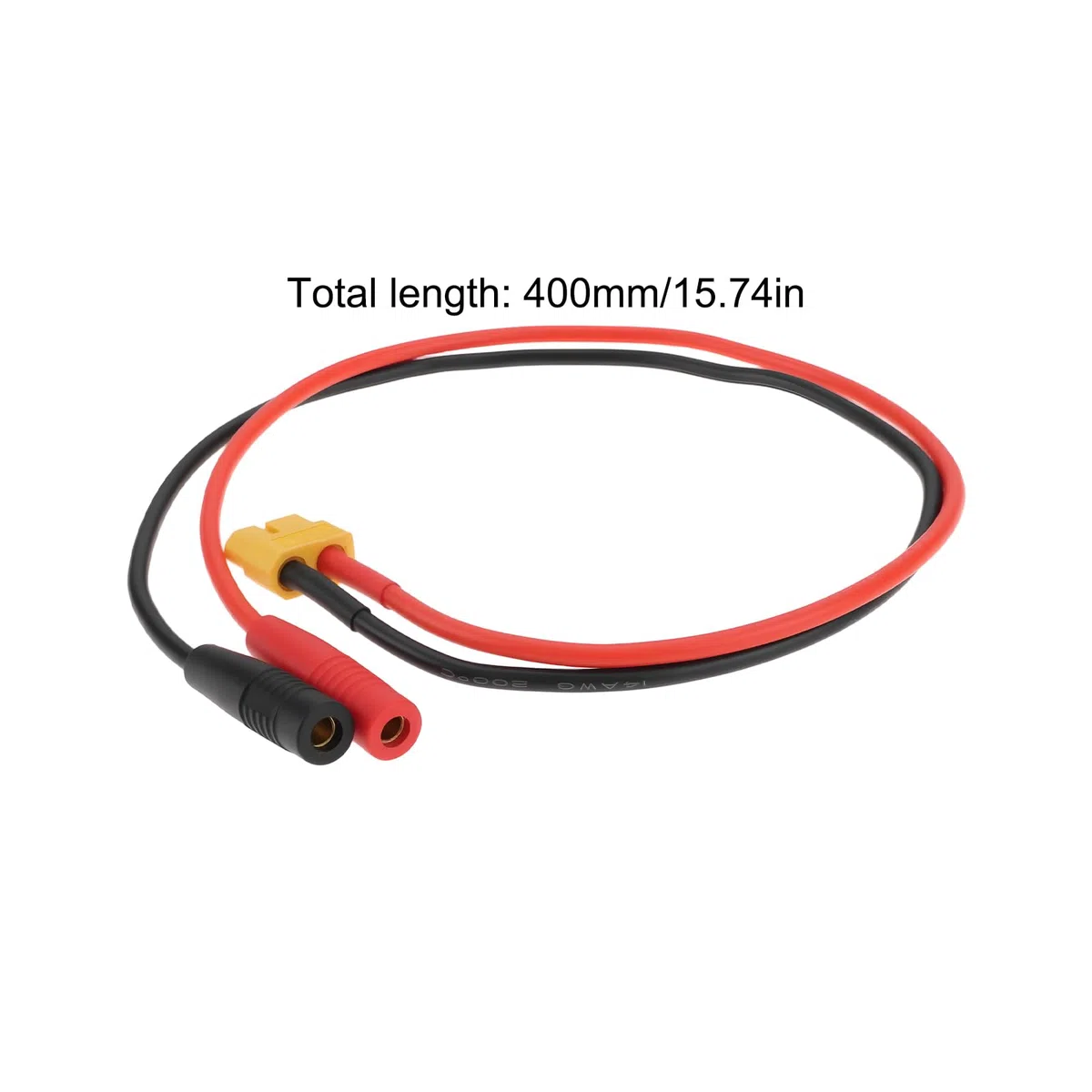 EMSea Adaptador de Cable de Carga de 2 Piezas XT60 Hembra A Conector Banana de 4 Mm 40 Cm 14 AWG para El Modelo