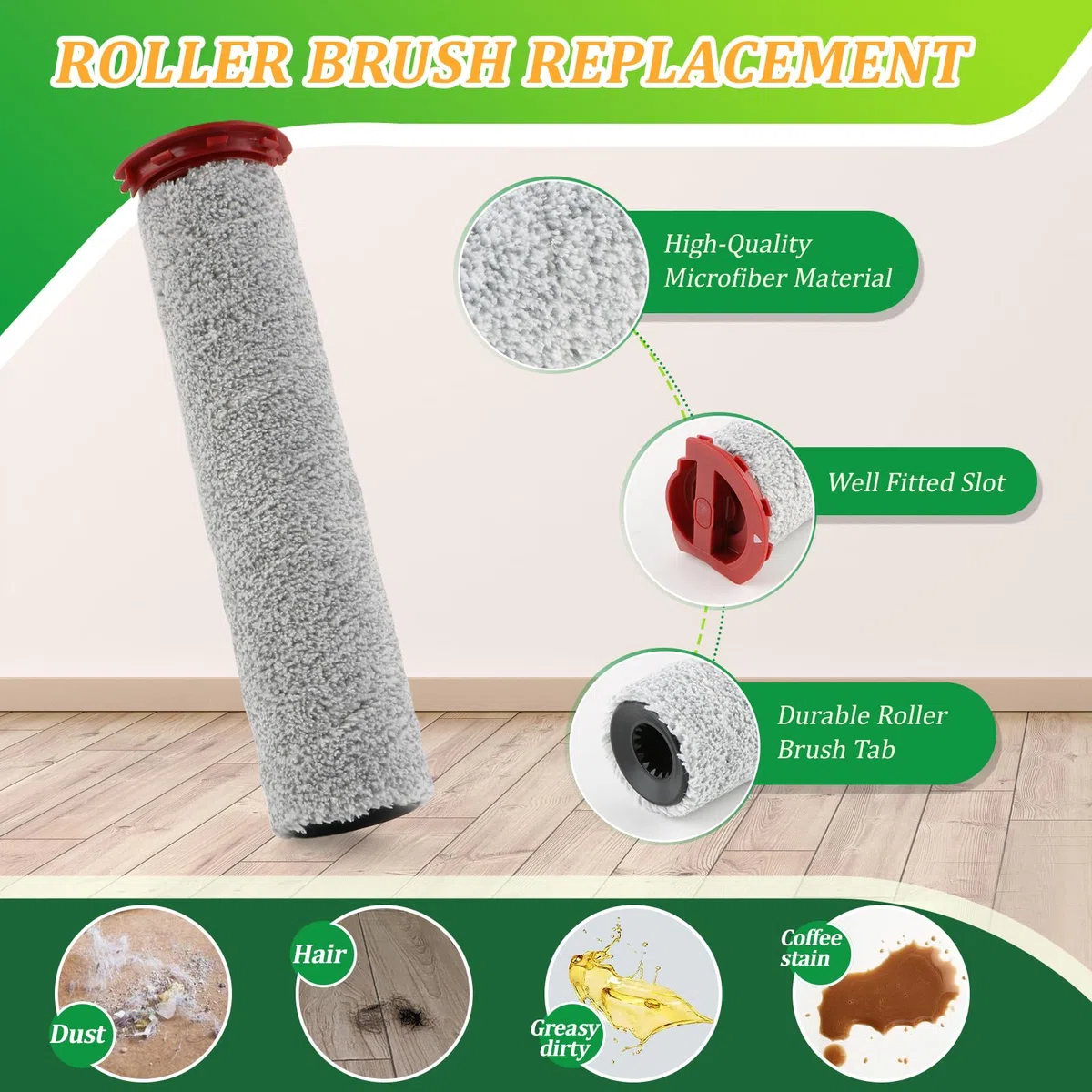 3 Rodillos de Cepillo 4 Filtros para Roborock Dyad Pro/Dyad Pro Combo Rodillos de Cepillo/Filtro HEPA/Cepillo de Tanque de Agua Repuesto Aspiradora en Seco Húmedo Juego de Accesorios