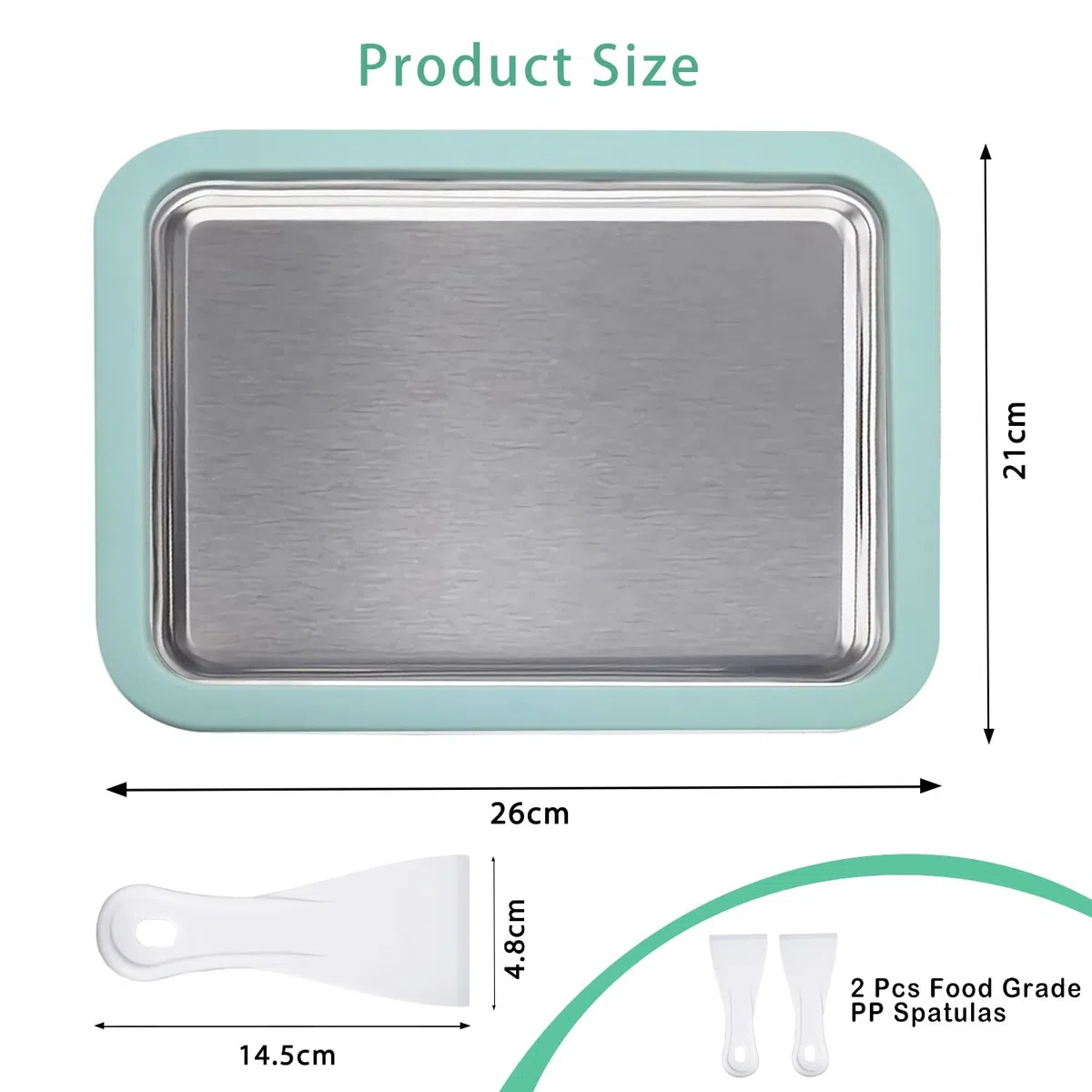 Máquina de rodillos de helado XL instantánea con 2 espátulas, máquina de helado enrollada para sorbete, yogur congelado, helado, helado, máquina casera para hacer yogur congelado para niños, hogar y