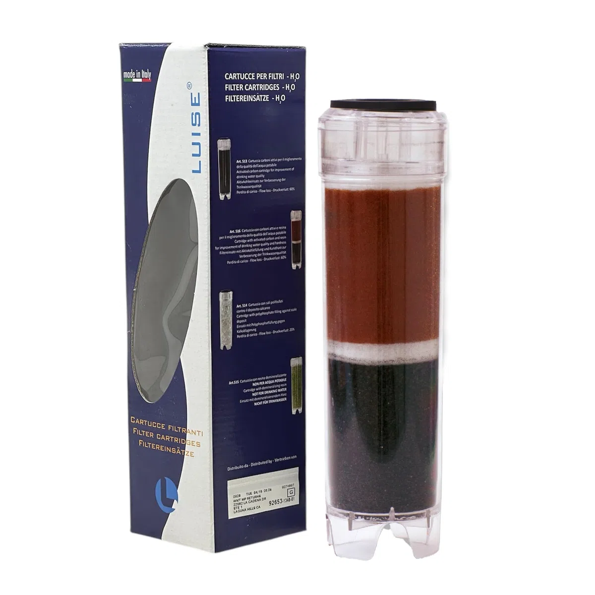 Luise Cartucho especial de carbón activado y resina de intercambio iónico (L516.1000), proporciona filtración y ablandamiento del agua. Ideal para el hogar, acuario y uso industrial