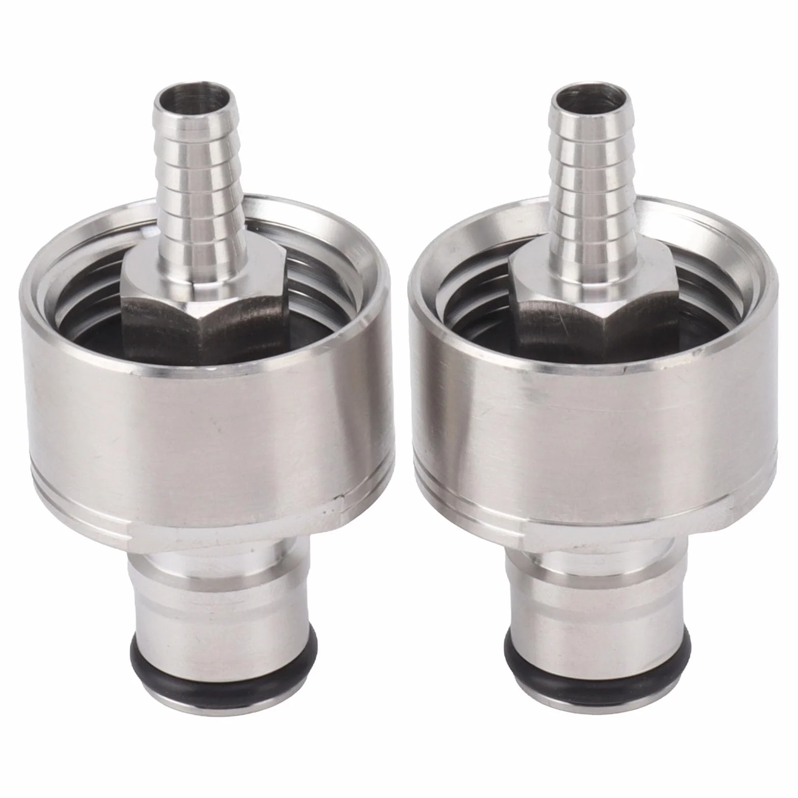 Yosoo Health Gear Tapa de carbonización para botellas de PET, 2 unidades de acero inoxidable con tapa de carbonización, carbonatación forzada, relleno de botella de PET, tapón de acoplamiento de CO2