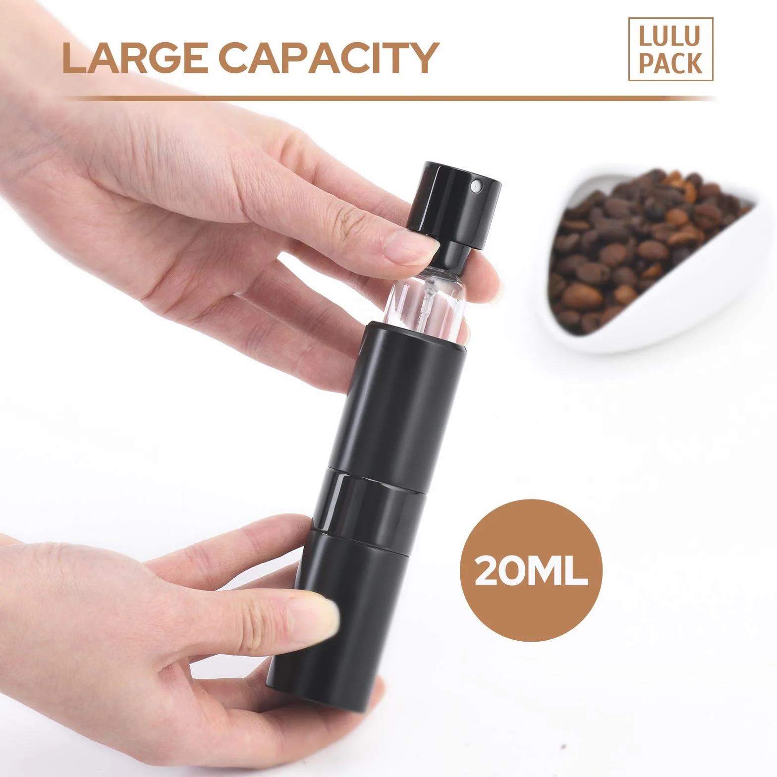 Set de Dosificador de Café con Pulverizador de Agua 20 ml, Vaso Cerámico para Granos de Café, Spray Fino para Reducir Estática, Accesorios Barista para Espresso, Pour Over, Viaje y Camping