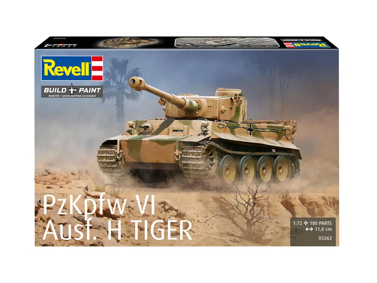 Revell - H Tank PzKpfw Vi Ausf H Tiger Tanque Modelo Kit, 1: 72 Escala, 1 Scale (03262)