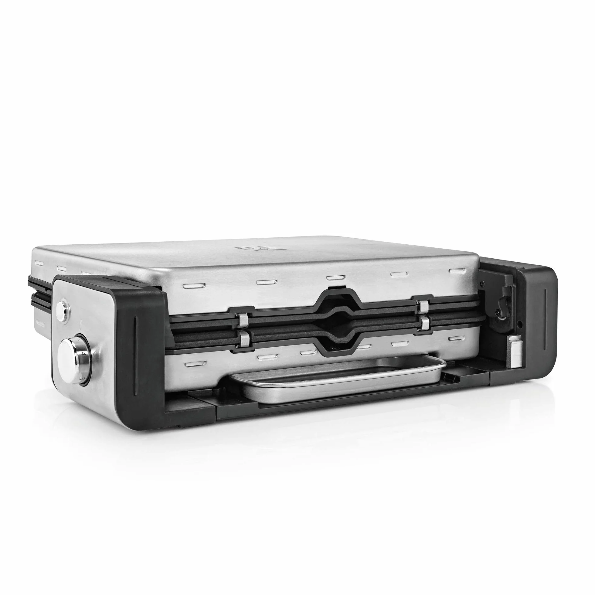 WMF Lono - Contact Grill 2 en 1, 2100 W, Temperatura y altura ajustable, Bandeja antigoteo, 2 placas de aluminio fundido