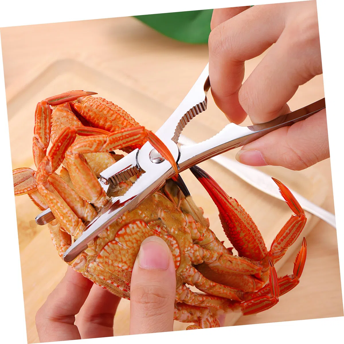 Pinzas Marisco de Acero Inoxidable con Agarre Cómodo y Estuche, Juego de 6 Herramientas para Abrir Mariscos y Comer Langostas en Familia