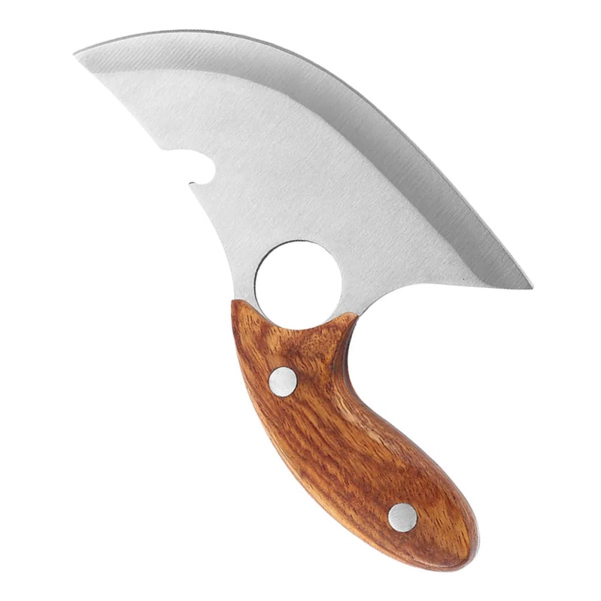 BESPORTBLE Cuchillo de Cocina de Acero Inoxidable Mango de Madera para Cortar Carne Rápido y Superficie Lisa sin Rebabas Adecuado para Uso Doméstico