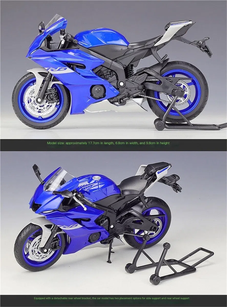 Modelo De Motocicleta A Escala 1:12 Metal Fundido A Presión con Piezas Plástico 2020 para Yamaha YZF-R6 YZFR6 YZF R6