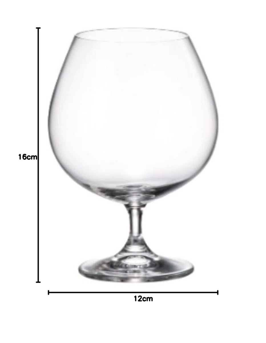 Set de Copas Bohemia Crystal Clara 690 ml Coñac 7,5 x 12 x 16 cm 4 Unidades