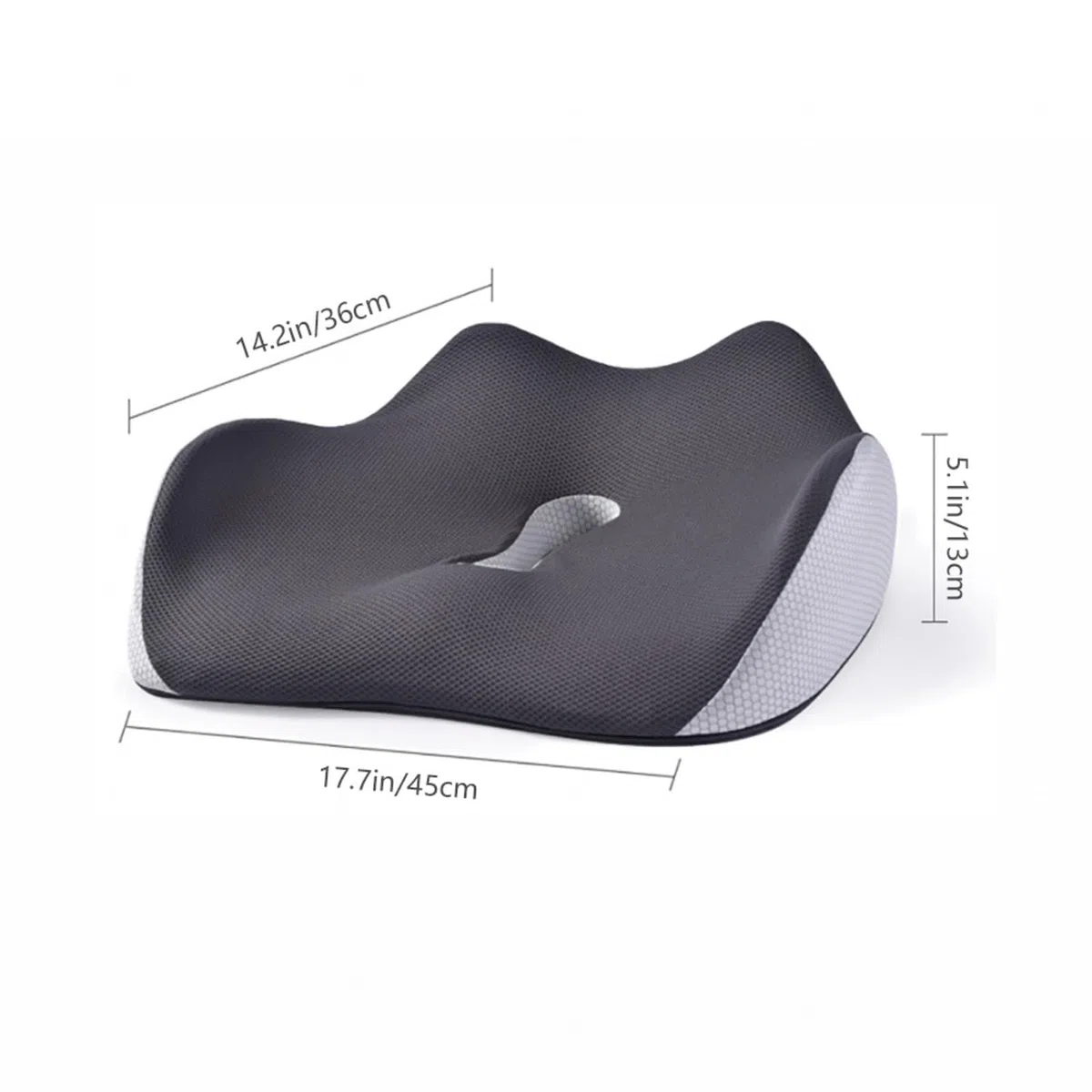 HAZARA Cojín Antiescaras, Cojin para Silla Oficina para Alivio De Presión, Cojin Ergonomico Silla Oficina para Cadera,Cóccix,Ciática,A-Gray