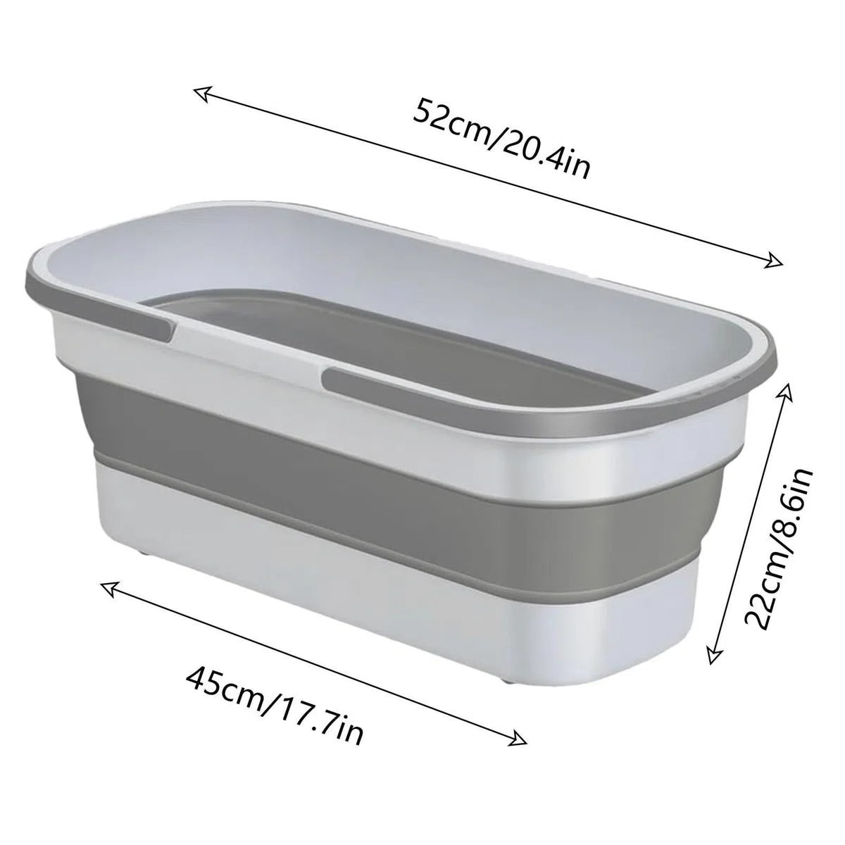 Cubo para fregona, cubo plegable de 12 L, cesta rectangular práctica para | limpieza portátil con asa y ruedas, cubo de lavado para fregona