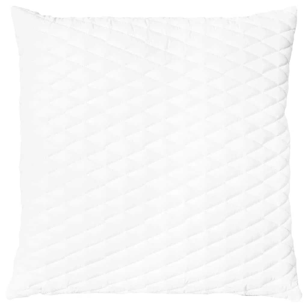 Generico Almohadas de espuma viscoelástica de 80 x 80 x 14 cm, 2 almohadas de espuma viscoelástica con revestimiento transpirable de poliéster, soporte ortopédico para cuello y cabeza, blanco