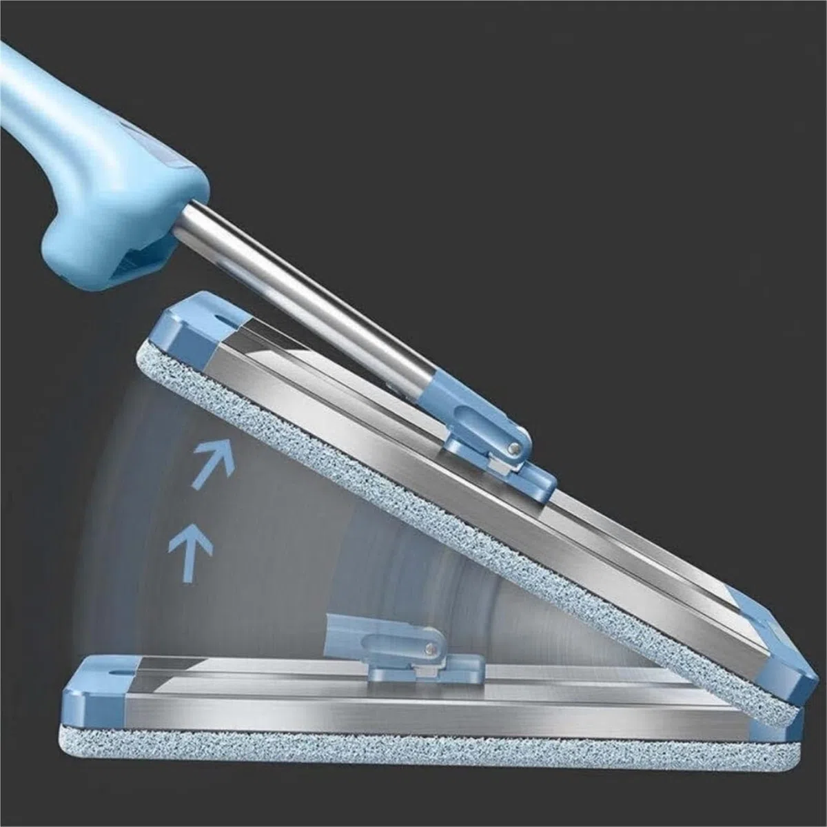 Trapeador De Piso Fregona Limpiadora De Suelos, Exprimidor para Lavar El Hogar Y La Cocina, Cabezal De Aluminio, Giratorio, para Secar Ventanas De La Casa Trapeador De Limpieza