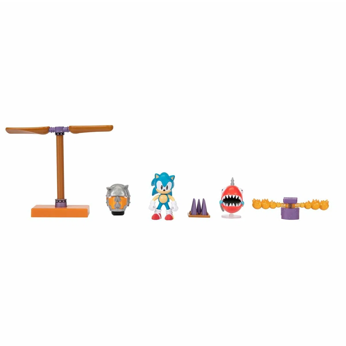 Sonic The Hedgehog Figuras de acción de 2.5 Pulgadas Diorama Set – Zona de batería voladora