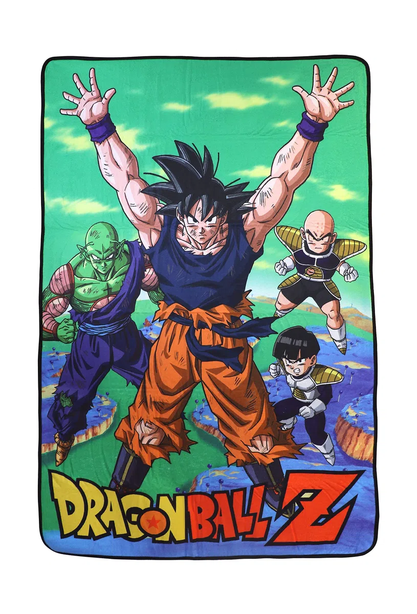 SD Toys - Manta Polar Verde de Dragon Ball Z, Manta Sofá 100 x 150 cm