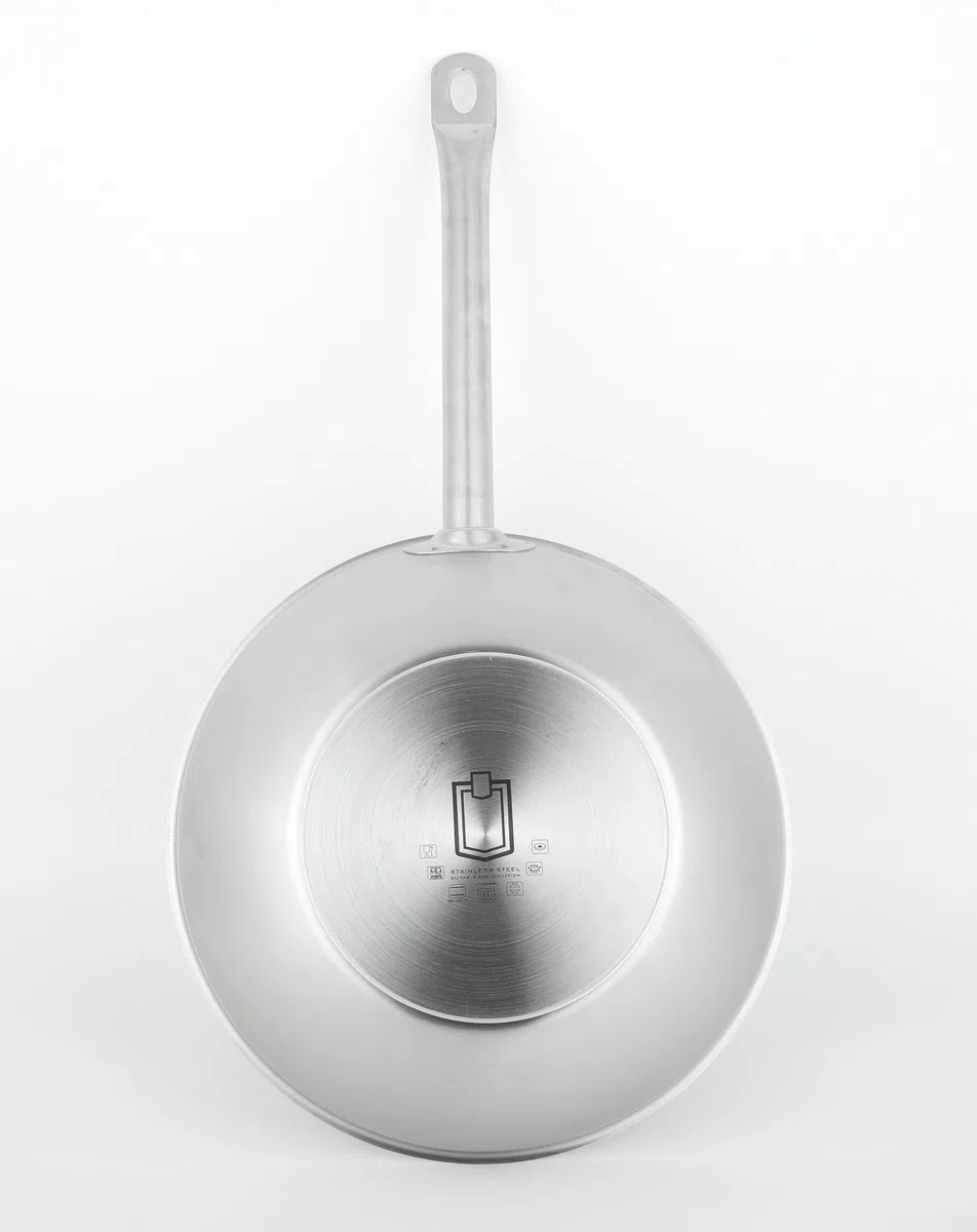 METRO Professional Sartén antiadherente de acero inoxidable, Ø 16 cm, 1 L, inducción y todos fuegos, apta horno y lavavajillas, salteados, wok, cocina