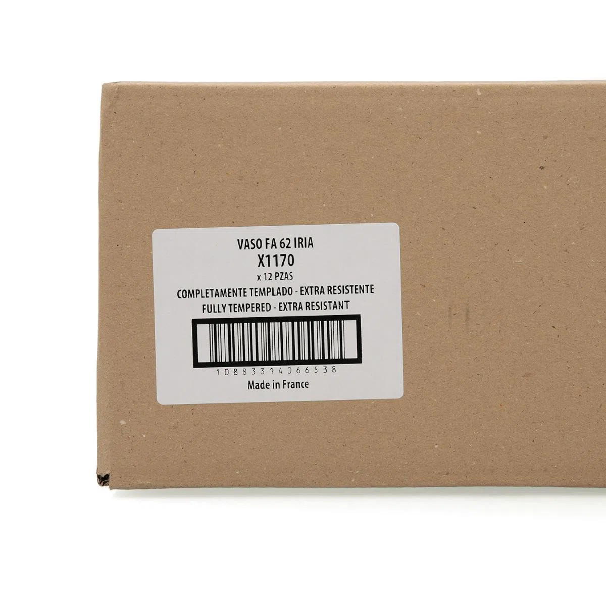 No name Iria Caja 12 Vasos Altos Vidrio 62cl Sodo Apto Microondas Apto Frigorífico Ecológico