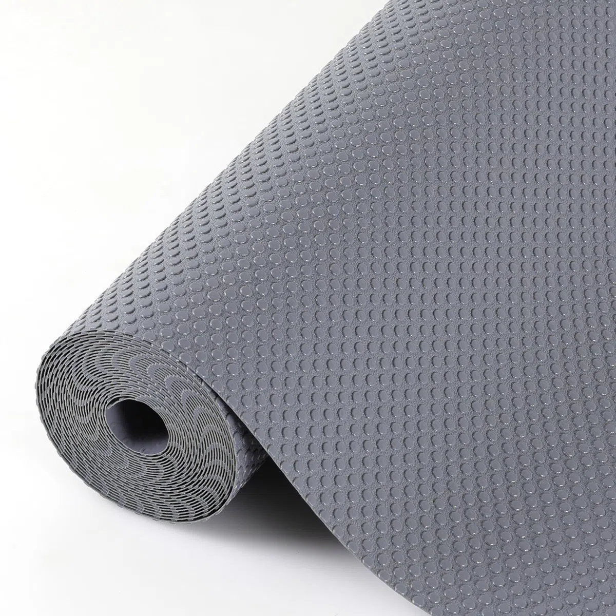 Hersvin 45cmx500cm Plastico Protector para Cocina Cajones, Alfombras Non Adhesivo para Nevera Mueble Fregadero Estante Organizador Cubiertos EVA Cubre Encimera(Gris Oscuro/Punto)