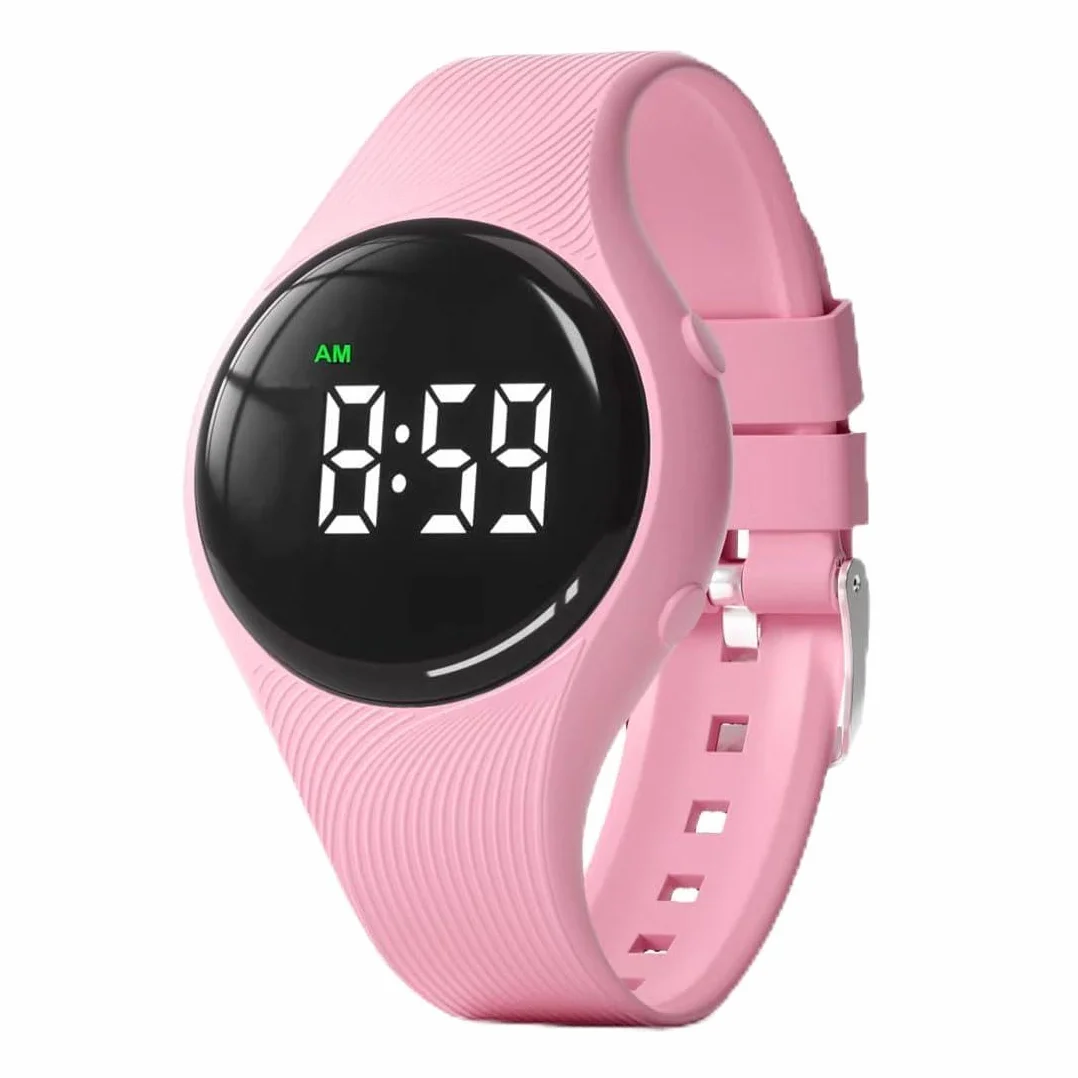 Reloj de entrenamiento para ir al baño, reloj vibratorio silencioso, resistente al agua, reloj recordatorio médico recargable, con alarma y pantalla de bloqueo