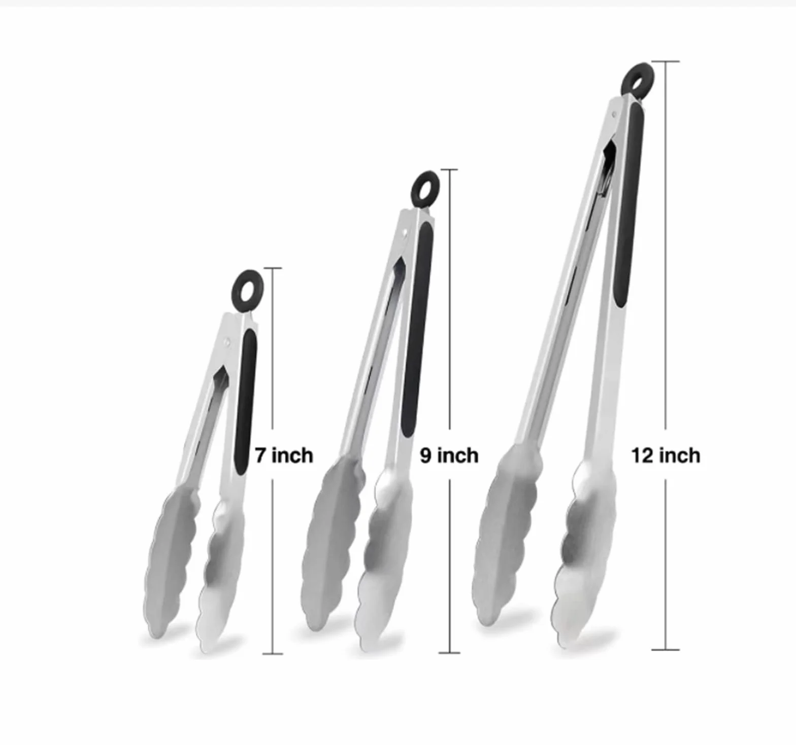 Pinzas para Parrilla Cocinar Pinzas For Parrilla con Mango Antideslizante De Acero Inoxidable Adecuadas For Cocinar Pinzas For Servir Utensilios De Cocina(22CM)