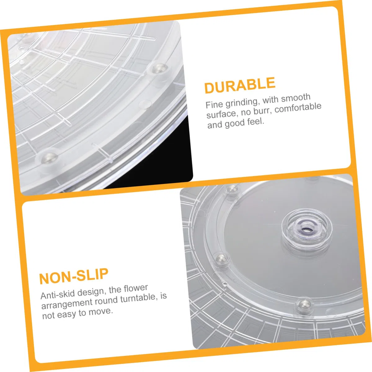 Bandeja Giratoria Acrílico Transparente 30 Cm 12 Pulgadas Plato Giratorio Multifuncional Estante de Almacenamiento Giratorio Organizador de Condimentos para Cocina Hogar