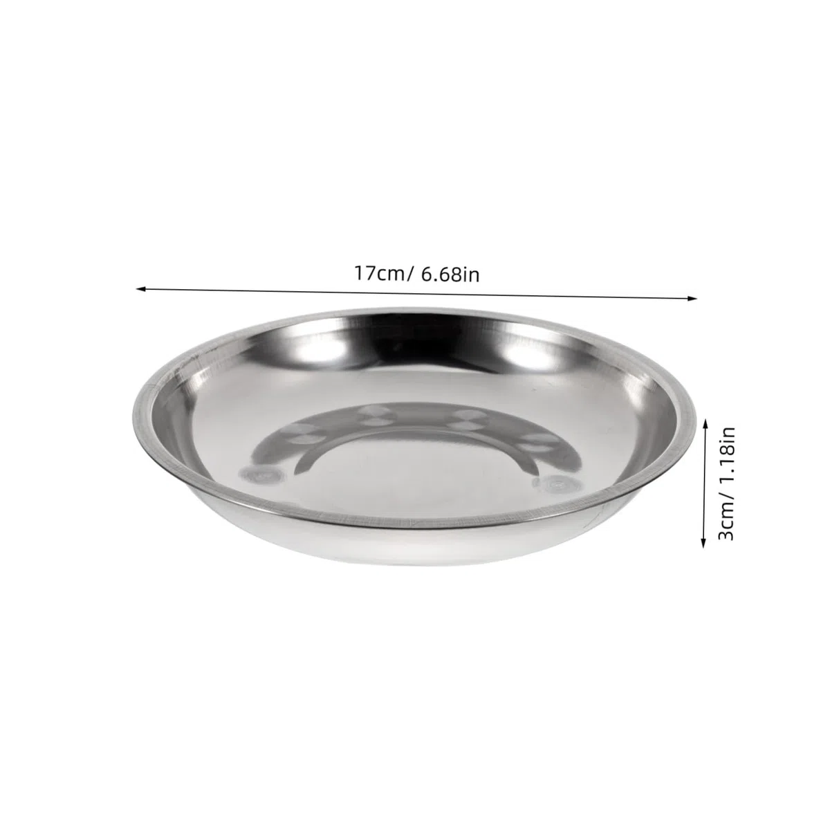 6 Platos Redondos De Acero Inoxidable Para Barbacoa Bandejas Para Servir Comida Camping Postres Y Frutas 6.7 Pulgadas De DiáMetro