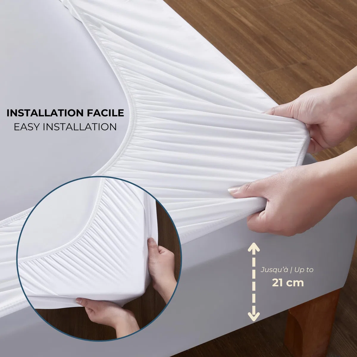 Cubre Somier 90x190 Topo – Tejido Suave y Elástico – Resultado Impecable – Fácil de Instalar